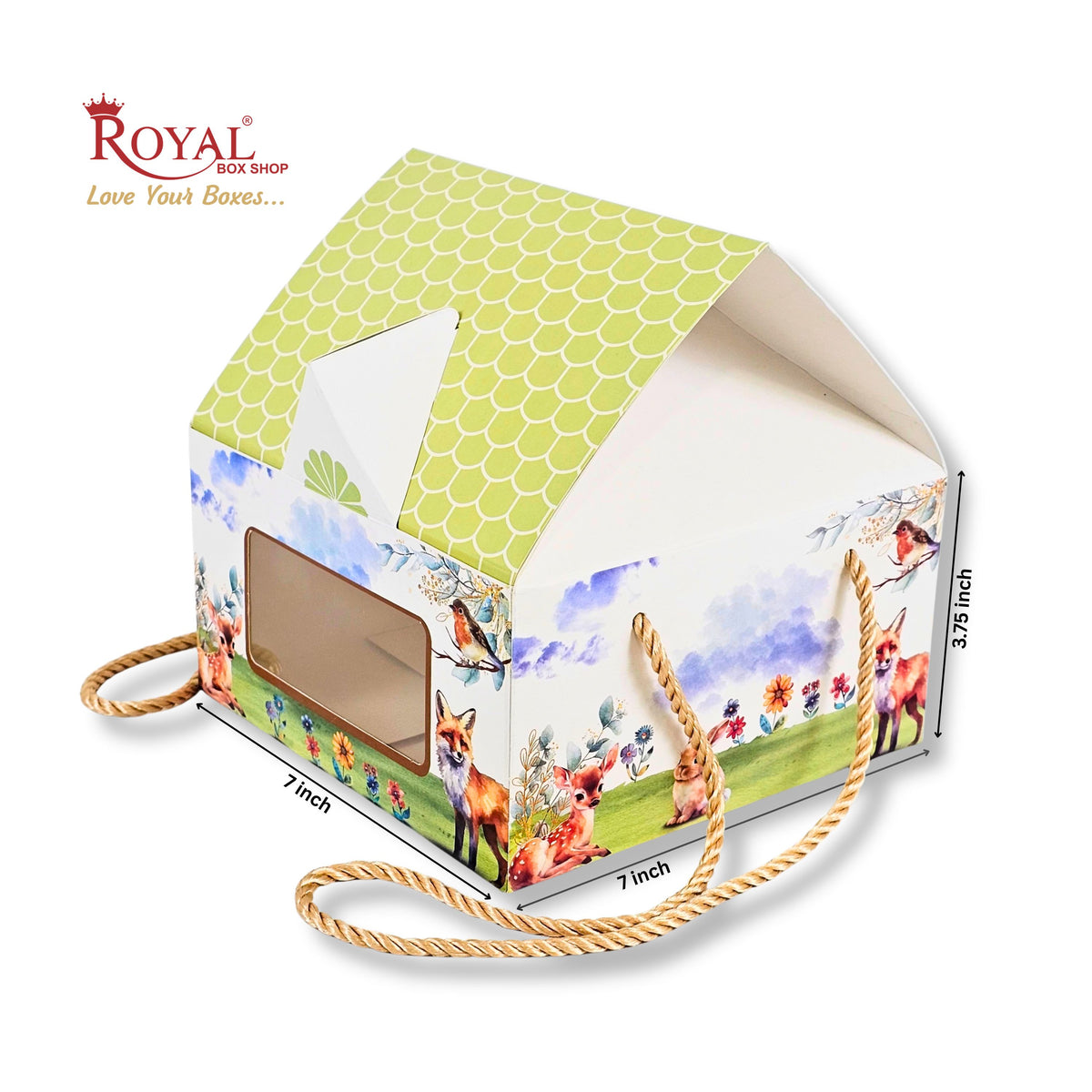 Hut Theme Gift Boxes | RBF 2620 D3 | 7x7x3.75 Inch | Jungle