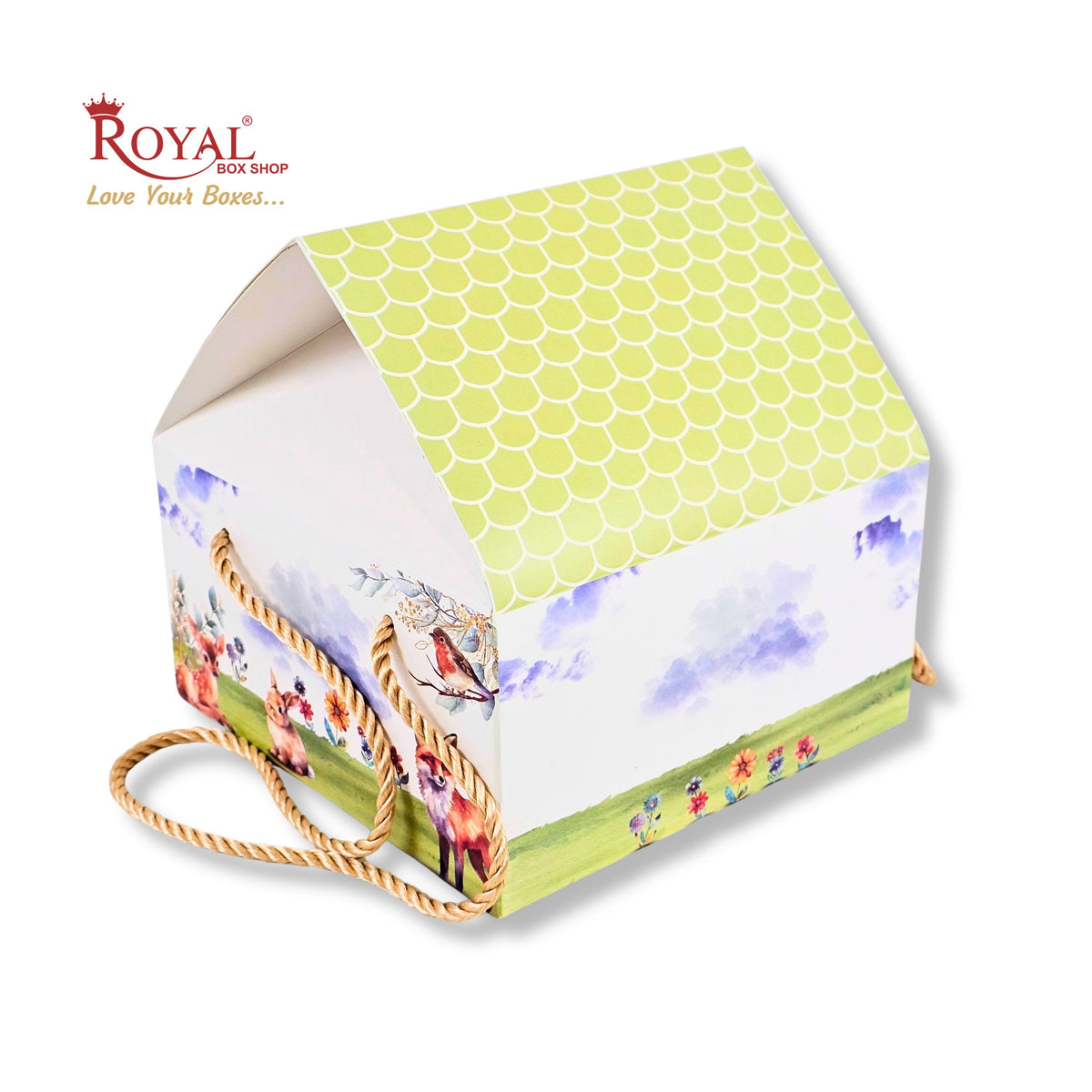 Hut Theme Gift Boxes | RBF 2620 D3 | 7x7x3.75 Inch | Jungle