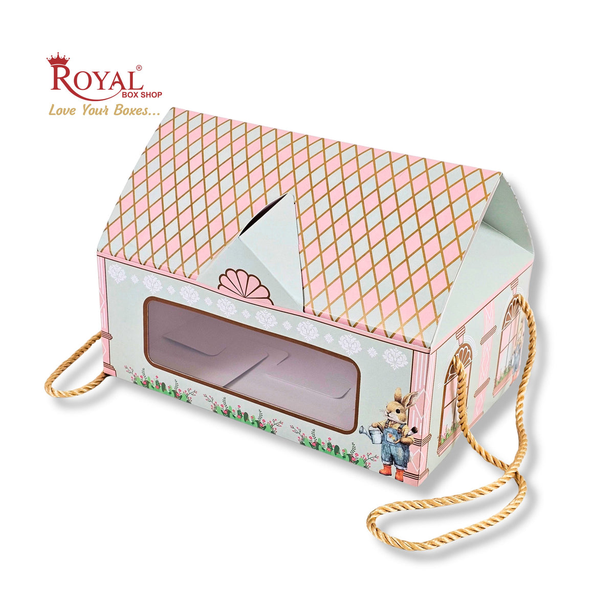 Hut Theme Gift Boxes |  RBF 2621 D1 I 10x6.7x3.7 Inch | Pink