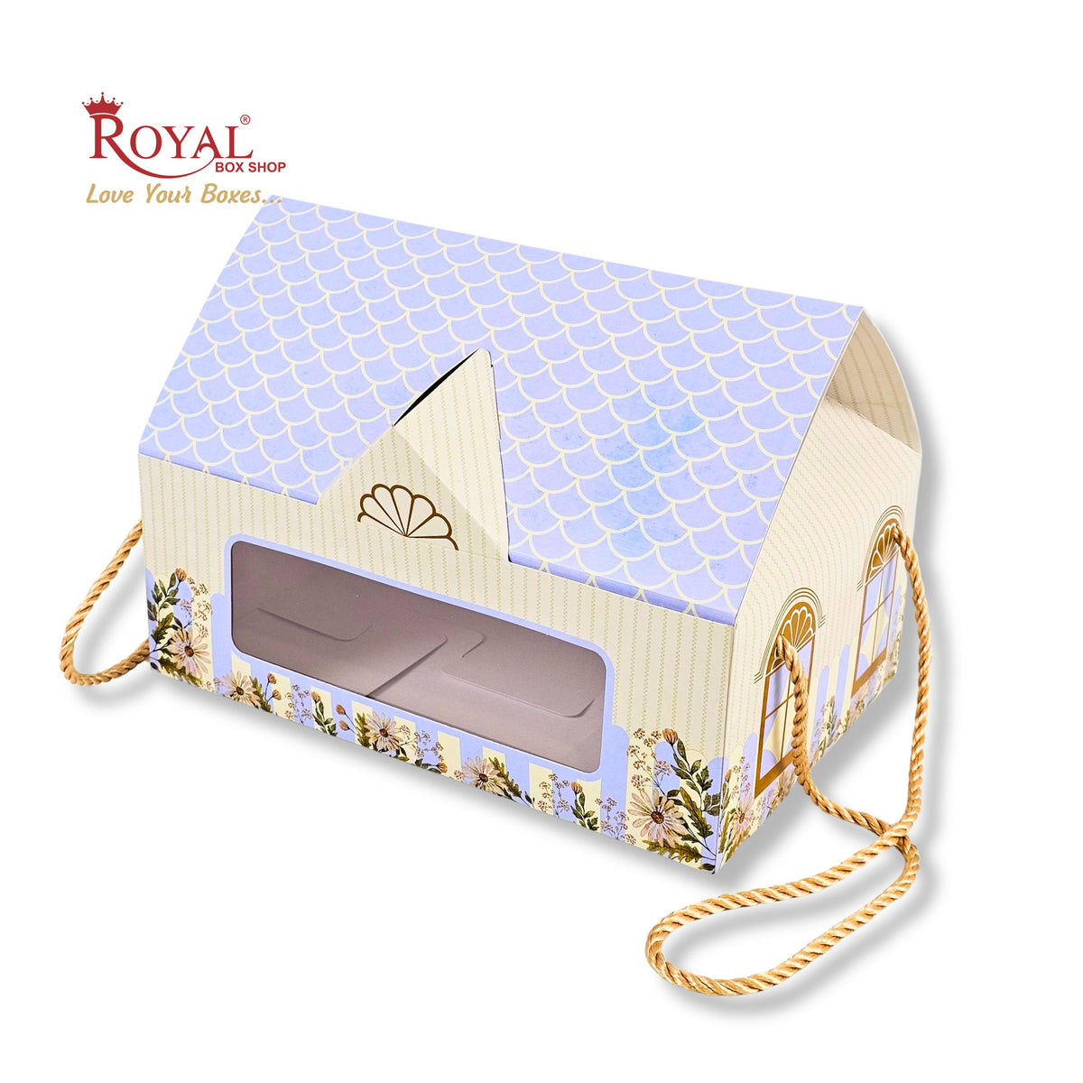 Hut Theme Gift Boxes |  RBF 2621 D2 I 10x6.7x3.7 Inch | Blue