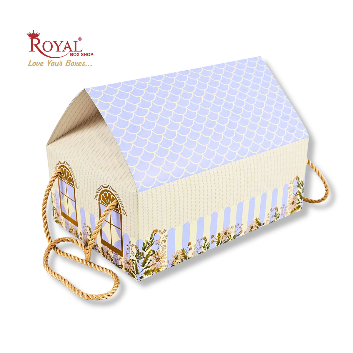 Hut Theme Gift Boxes |  RBF 2621 D2 I 10x6.7x3.7 Inch | Blue