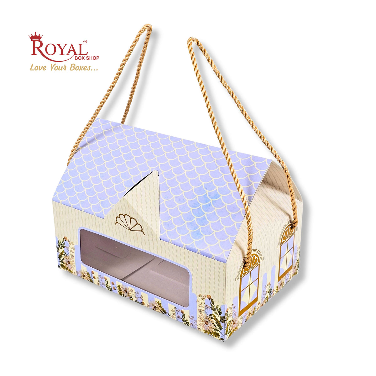 Hut Theme Gift Boxes |  RBF 2621 D2 I 10x6.7x3.7 Inch | Blue