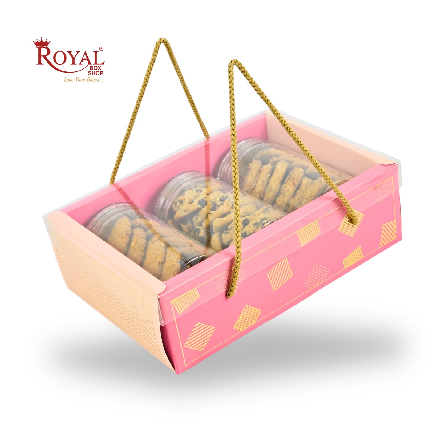 Premium Gift Hamper Bags with Transparent Lid | 10x6.75x3.5 inches | RBF2622 D1