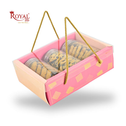 Premium Gift Hamper Bags with Transparent Lid | 10x6.75x3.5 inches | RBF2622 D1