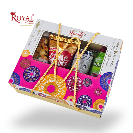 Royal Box Shop® Diwali Gift Box I RBF-52 D5 I Embossed Foil Print