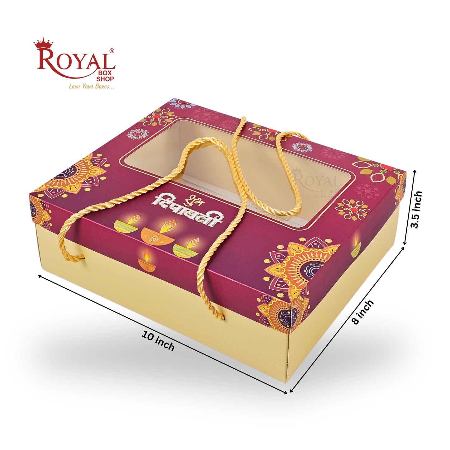 Royal Box Shop® Premium Diwali Gift Hamper Box I RBF-52 D6 I 10x8x3.5 Inch