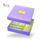 Premium Wedding Favor Bhaji and Sweets Box | 10.5x10.5x2 Inch | Purple Swirl Print