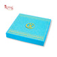 Premium Wedding Favor Bhaji and Sweets Box | 10.5x10.5x2 Inch | Aqua Blue Swirl Print