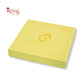 Premium Wedding Favor Bhaji and Sweets Box | 10.5x10.5x2 Inch | Yellow Swirl Print
