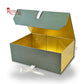 Royal Box Shop® Premium Rigid Gift Box I 16x11x6 Inch I Royal Green I Collapsible with Ribbon