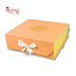 Royal Box Shop® Premium Rigid Gift Box I 12x12x4 Inch I Royal Orange I Collapsible with Ribbon