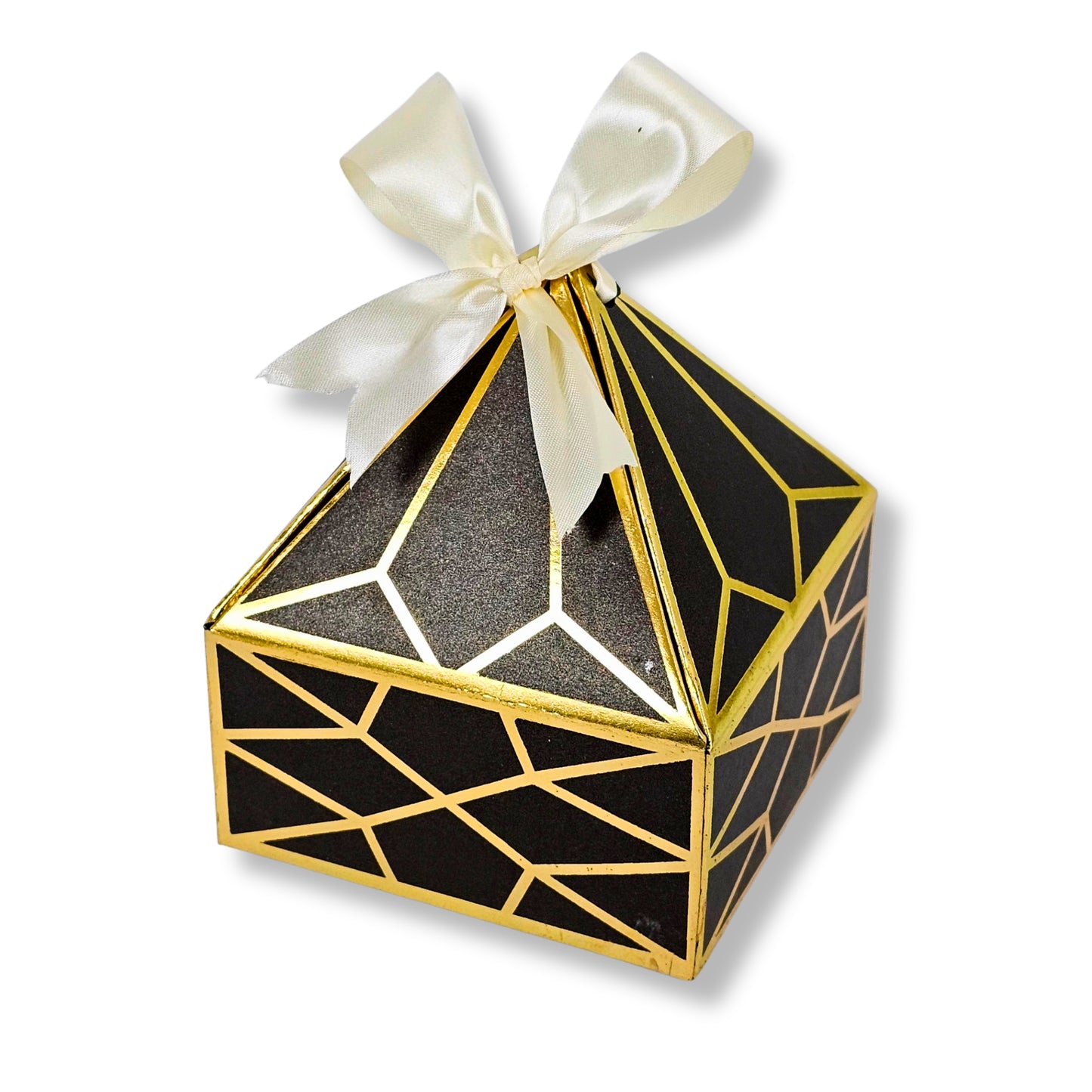 Royal Diamond Gift Box I RCF-03 I Brown with Gold Print I 4x4x2 Inch