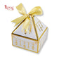 Royal Diamond Gift Box I White Bell Print I 4x4x2 Inch I RCF-03 I Perfect for Sweets, Party Favors