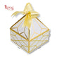 Royal Diamond Gift Box I White with Gold Print I 4x4x2 Inch I RCF-03 I Perfect for Sweets, Party Favors