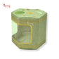 Cookies Box with Window I RCF-07 D3 I Green With Golden Leafing I 3x3x3 inches