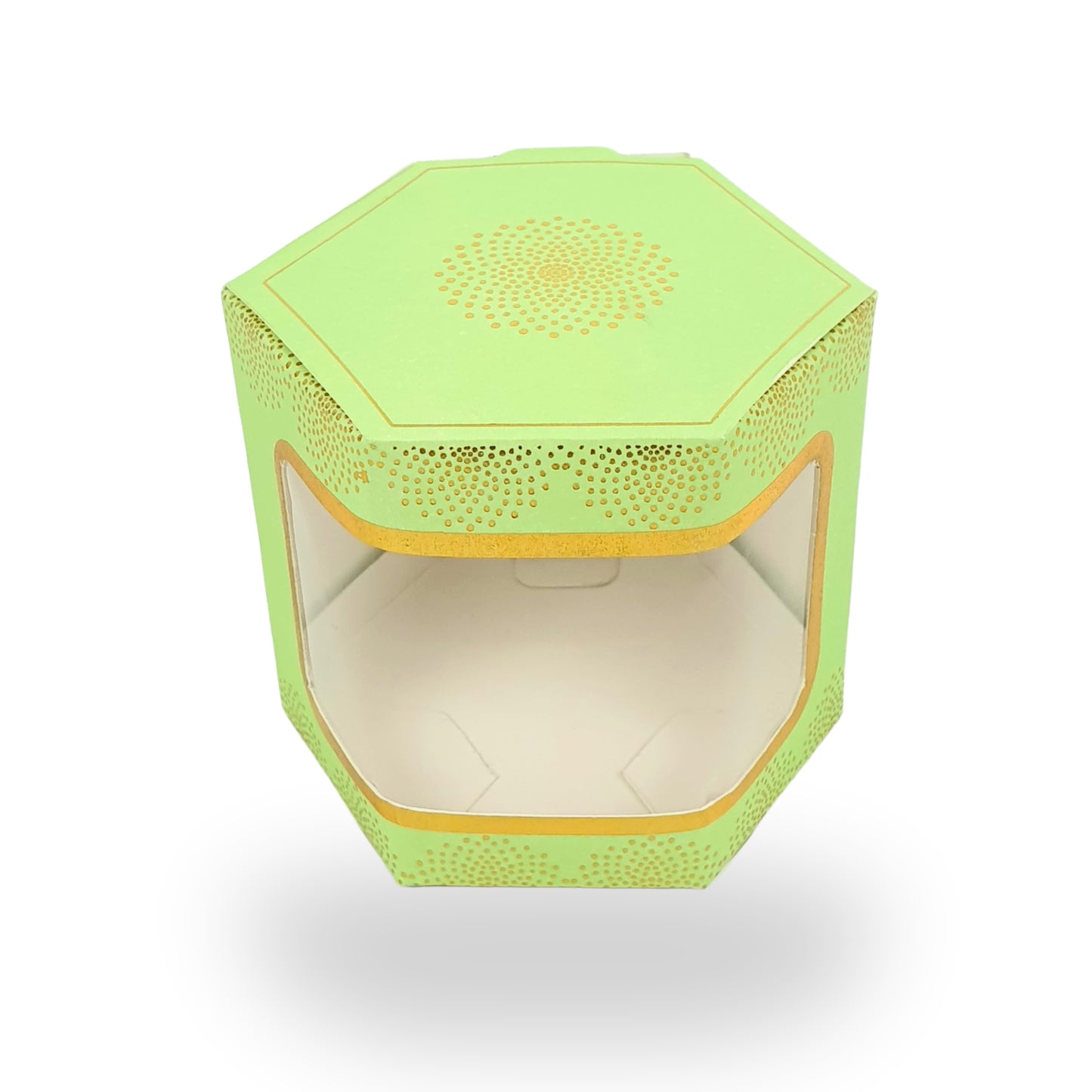 Cookies Box with Window I RCF-07 D1 I Green I 3x3x3 inches