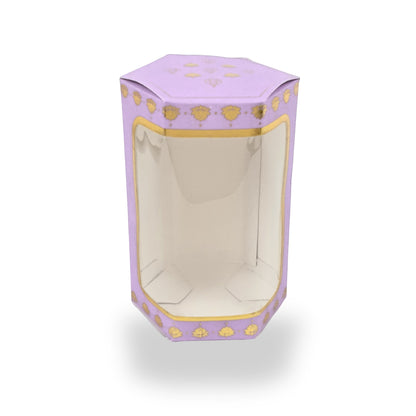 Cookies Box with Window I RCF-08 D2 I Size 5x3x3 inches I Purple with flower  leafing