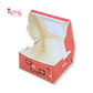 RoyalBoxShop® 4 Piece Laddu Box with Window I RCF-09 D2 I Red Floral I 4x4x2 Inch