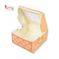 RoyalBoxShop® 4 Piece Laddu Box with Window I RCF-09 D3 I Peach I 4x4x2 Inch