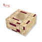 RoyalBoxShop® 4 Piece Laddu Box with Window I RCF-09 D4 I Cream I 4x4x2 Inch
