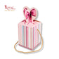Gift Box Bow Shape | 4x4x6 Inch | RCF-2602 D7 | Pink