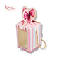 Gift Box Bow Shape | 4x4x6 Inch | RCF-2602 D7 | Pink