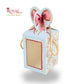 Gift Box Bow Shape | 4x4x6 Inch | RCF-2602 D8 | Baby Blue