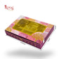 Premium 6 Cavity Chocolate Gift Box | RCH-06 | Festive Magenta with Golden Tray & Window