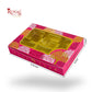 Premium 6 Cavity Chocolate Gift Box | RCH-06 | Festive Red with Golden Tray & Window