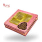 Premium 4 Chocolate Box with Golden Tray | 3.75x3.75x1 inches | Pink