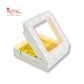 4 Cavity Chocolate Boxes with Window I 3.75 x 3.75 x 1 inches I Green Flower