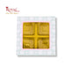 4 Cavity Chocolate Boxes with Window I 3.75 x 3.75 x 1 inches I Green Flower
