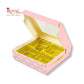 4 Cavity Chocolate Boxes with Window I 3.75 x 3.75 x 1 inches I Baby Pink Flower