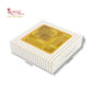 4 Cavity Chocolate Boxes with Window I 3.75 x 3.75 x 1 inches I White Stripe I B2B