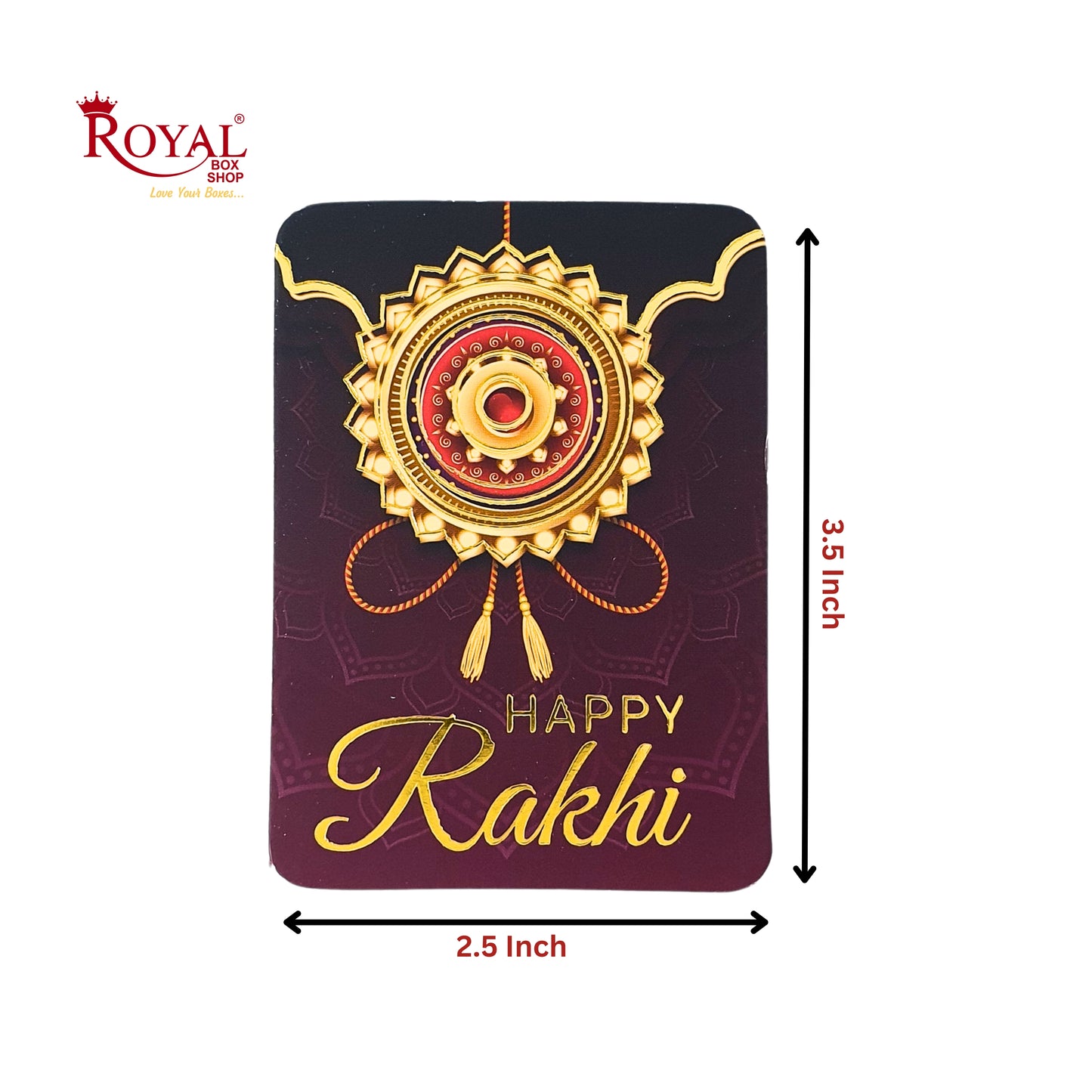 Rakhi Tags-05 I Pack of 50 Gift Tags I Free Shipping Royal Box Shop
