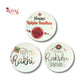 Rakhi Tags | Round Shape | Mix Color | Pack of 50 Gift Tags | Free Shipping