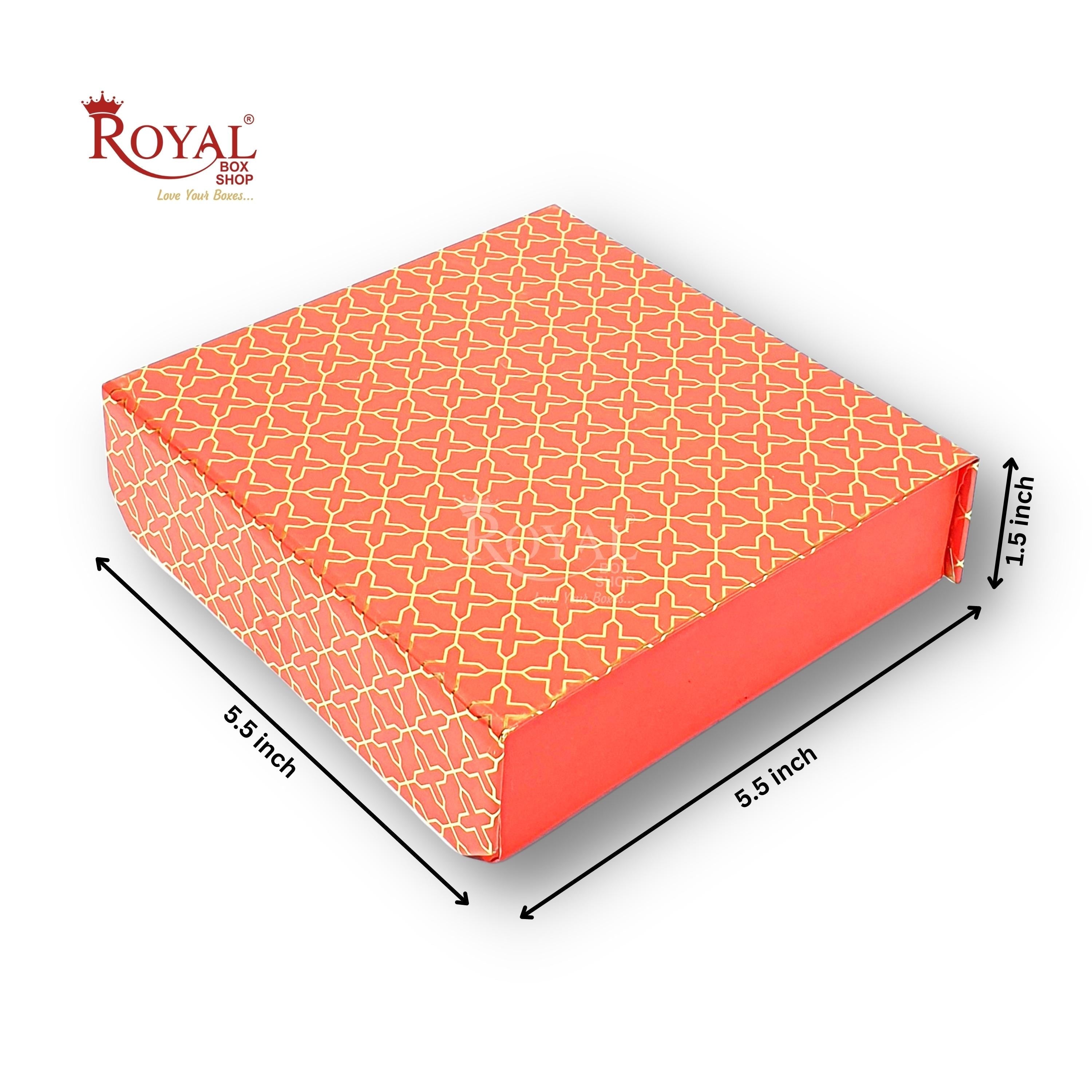 Rigid Chocolate Boxes 9 Cavity With Magnetic Flap I Red with Gold Foil ...