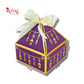 Royal Diamond Gift Box I Purple with Gold Bells Print I 4x4x2 Inch I Perfect for Sweets, Party Favors, & Hampers Royal Box Shop