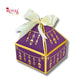 Royal Diamond Gift Box I Purple with Gold Bells Print I 4x4x2 Inch I Perfect for Sweets, Party Favors, & Hampers Royal Box Shop