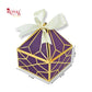 Royal Diamond Gift Box I Purple with Gold Print I 4x4x2 Inch I Perfect for Sweets, Party Favors, & Hampers Royal Box Shop
