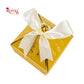 Royal Diamond Gift Box I Yellow with Gold Bells Print I 4x4x2 Inch I Perfect for Sweets, Party Favors, & Hampers Royal Box Shop