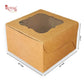 RoyalBoxShop® Cake Box With Window I Size 10x10x5 inch I Kraft 350 GSM I 1 Kg Cake Box Royal Box Shop