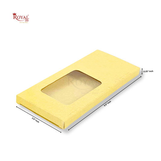 RoyalBoxShop® Chocolate Bar Box - Yellow - 5.5 x 2.5 x 0.25 Inches Royal Box Shop