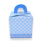 Single Cupcake Box With Window - Size 3.5"x3.5"x3.5" - Blue Check Royal Box Shop