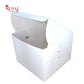 Tall Cake Box L-shape Window - 12"x12"x8"inches - Solid White Color Royal Box Shop