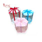 Transparent Tall Cake Box with Ribbon I Grey Color I Wedding and Gift Display Royal Box Shop