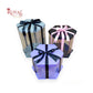 Transparent Tall Cake Box with Ribbon I Grey Color I Wedding and Gift Display Royal Box Shop