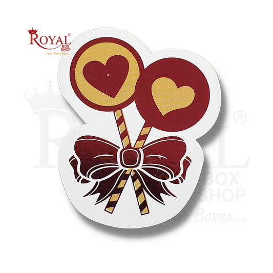 Valentine Day Gift Tags I Two Heart with Bow I Perfect for Valentine Gifts, Chocolate Boxes, favors Royal Box Shop