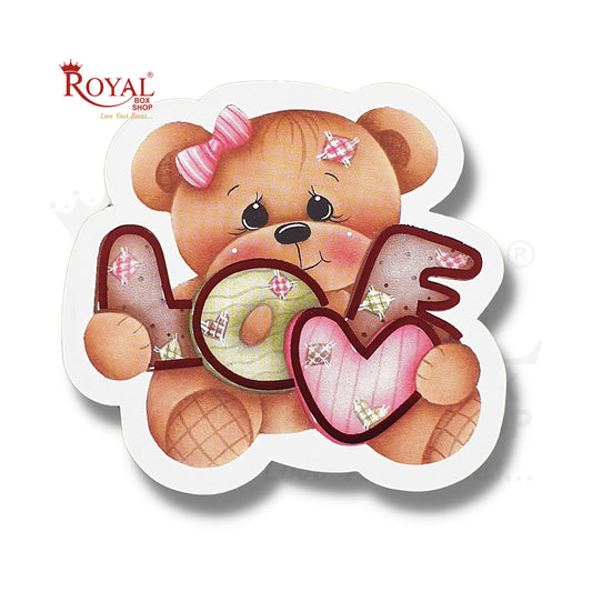 Valentine Day Gift Tags I Teddy with Love  I Perfect for Valentine Gifts, Chocolate Boxes, favors