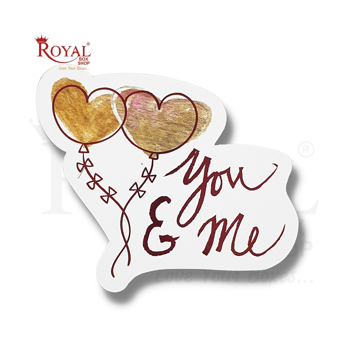 Valentine Day Gift Tags I You & Me Two Ballon  I Perfect for Valentine Gifts, Chocolate Boxes, favors